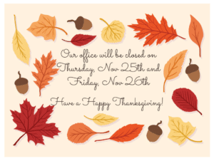 Thanksgiving Hours