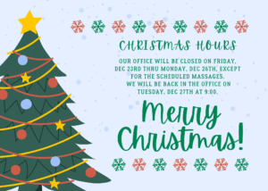 2022 Christmas Hours